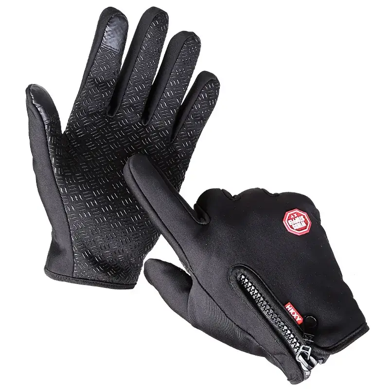 Men Winter Touch Screen Ski Gloves Waterproof Warm Fleece