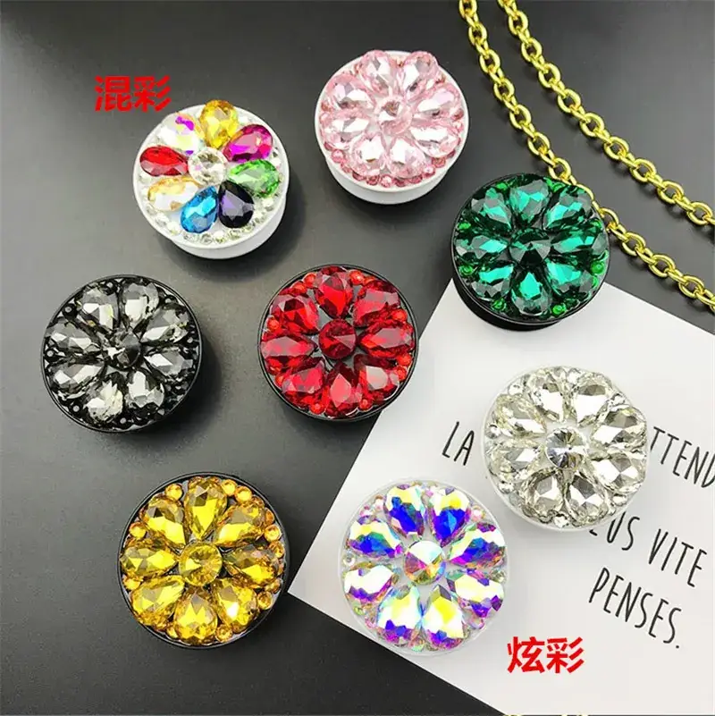Red Rhinestone Mobile Phone Case with Universal Bracket - Image 17