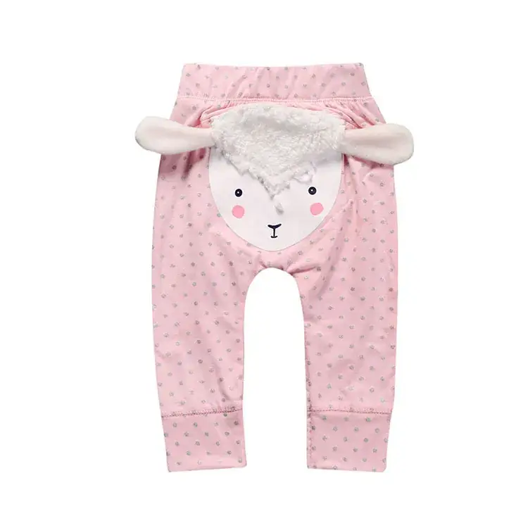 2025Ins Style Cotton Baby Pants 3D Cartoon Loose Fit