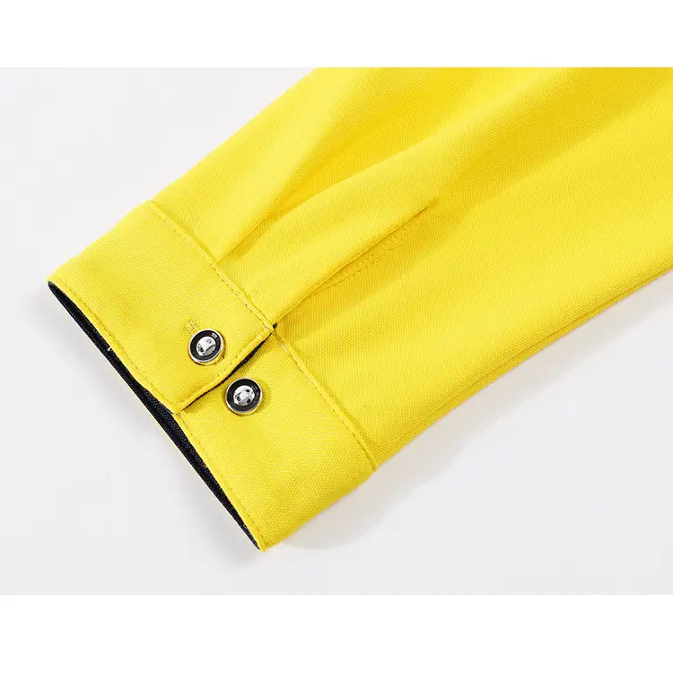 Men Navy Pique Polo Long Sleeve Golf Style Shirt - Image 14