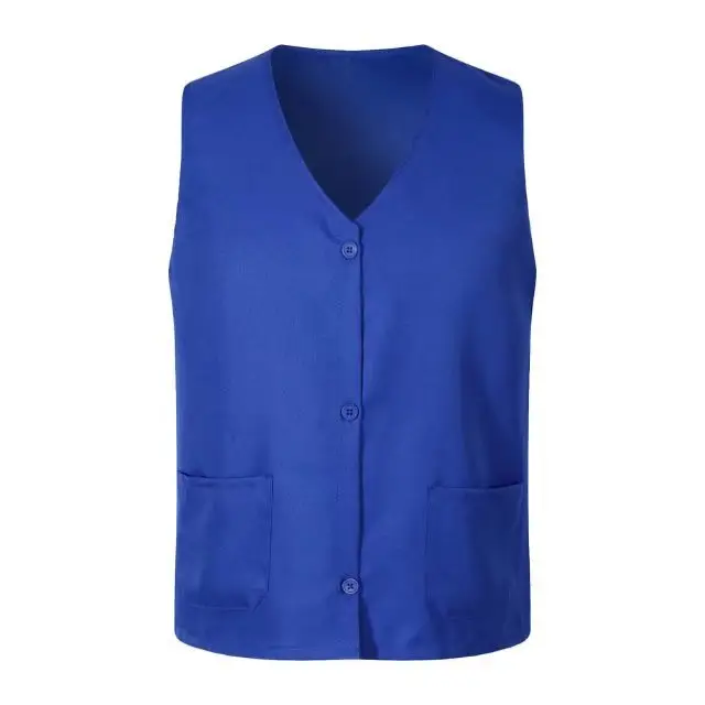 Orange V-Neck Button Vest with Embroidery - Image 8