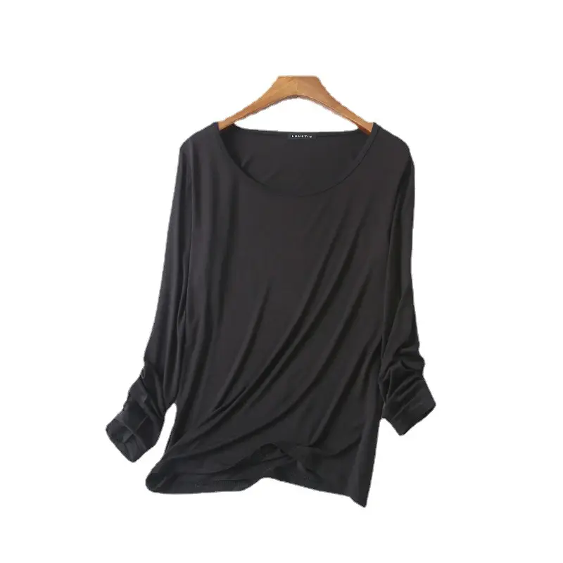 Women's Base T-Shirt Round Neck Long Sleeve Modal Loose