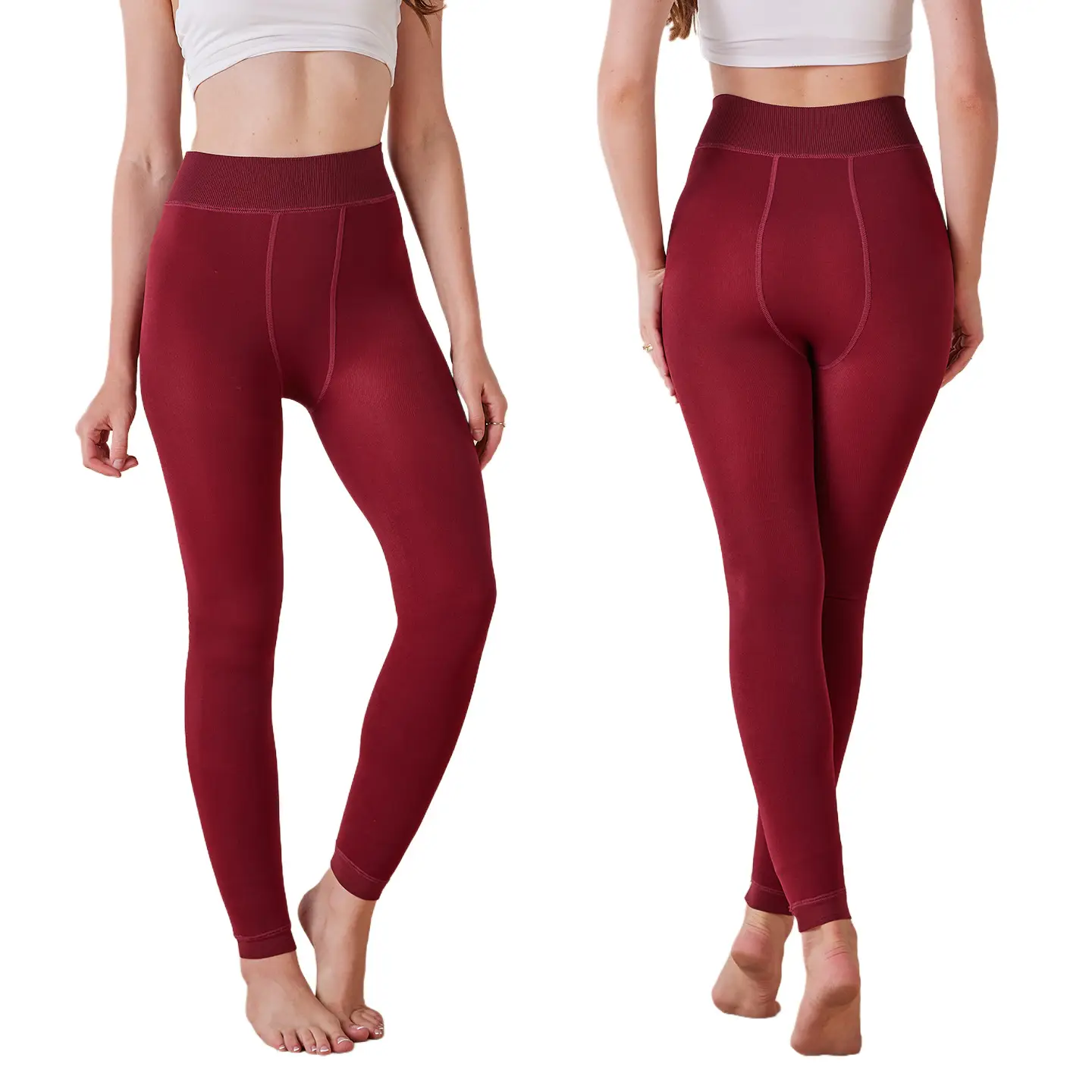 Women's Fleece Thermal Leggings Extra Large Pearl Velvet