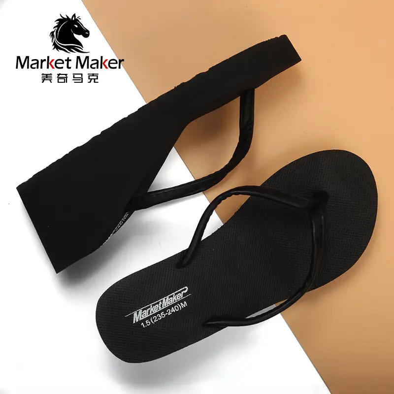 Slippers Platform Outer Wear Summer High Heel Flip Flops Women's Casual Outer Wear Fashion Beach Ladies slippers - Image 4