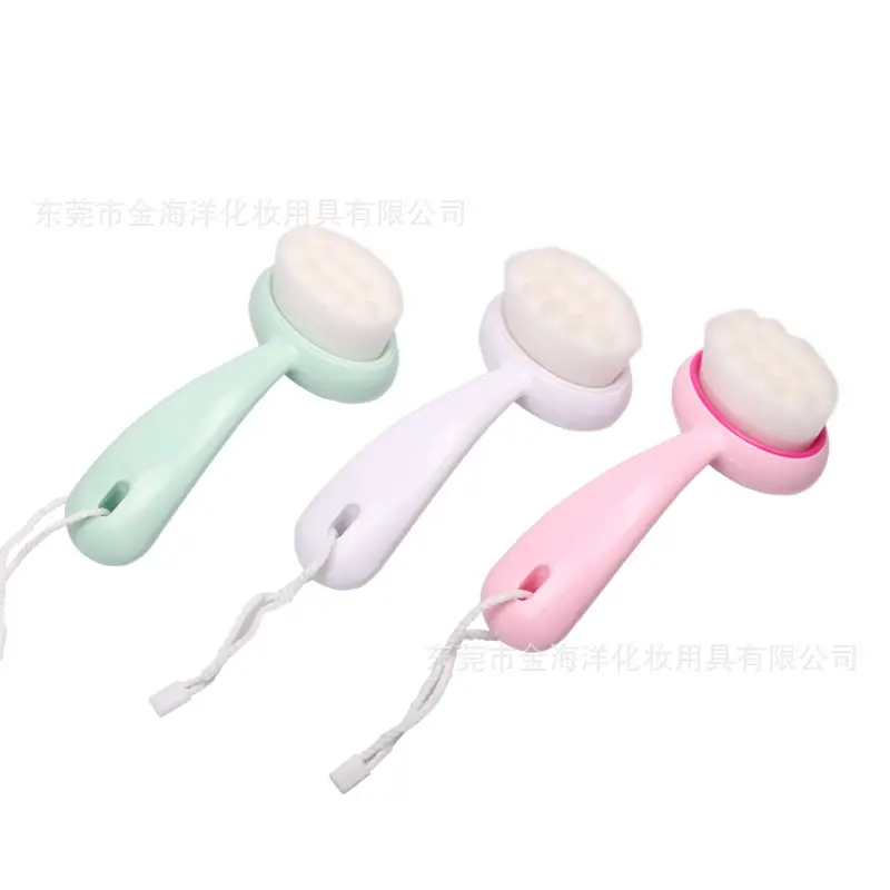 Bamboo Facial Cleansing Brush with Abs Handle & Blackhead Remover - Image 5
