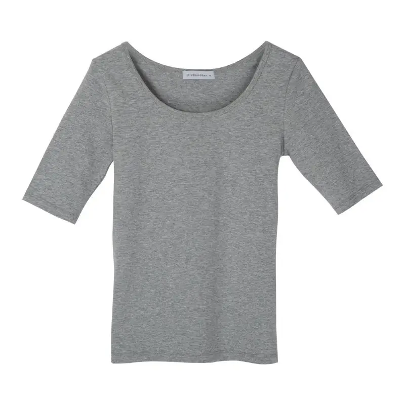 Women Korean Style Yellow T-shirt Mid Sleeve