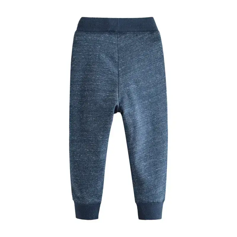 Thick Knitted Boys Pants Blue Drawstring Waist - Image 3