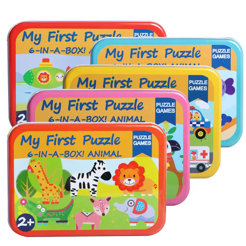 Children's Puzzle Toy Set with 6-in-1 Animal & Vehicle Design - Image 8