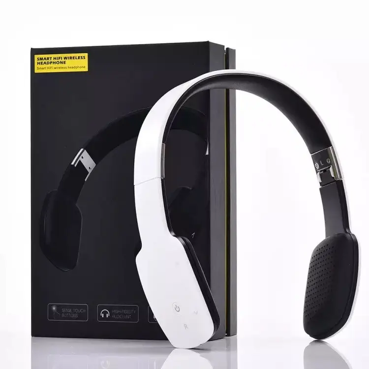 Bluetooth 4.1 Touch Headset White Black Foldable Sports - Image 4