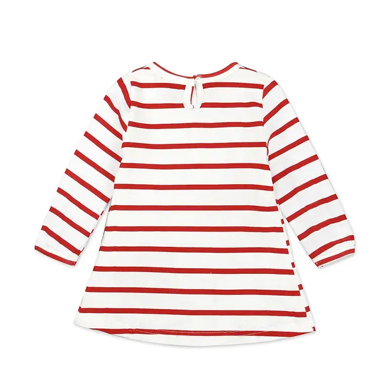 Girls Christmas Striped Long Sleeve Deer Dress Set - Image 5