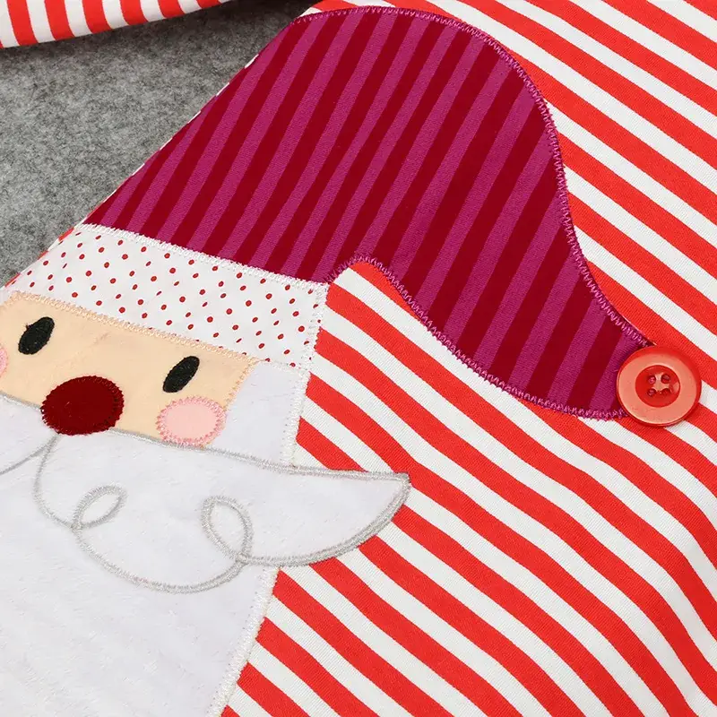 Little Snowman Striped Dress for Girls Winter Outfit
