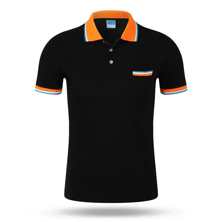 2025 Summer Polo Shirt Grey Blue Team Casual Work