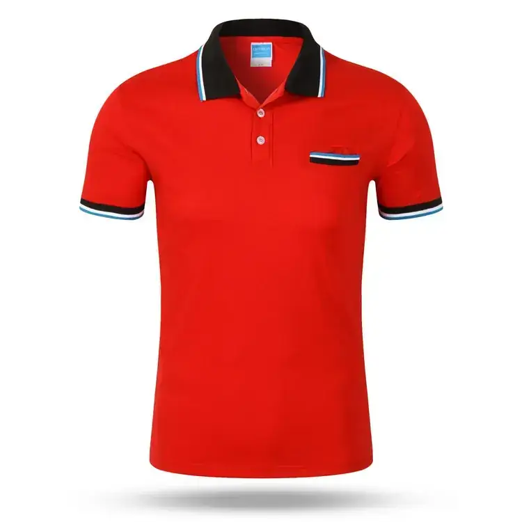 2025 Summer Polo Shirt Grey Blue Team Casual Work
