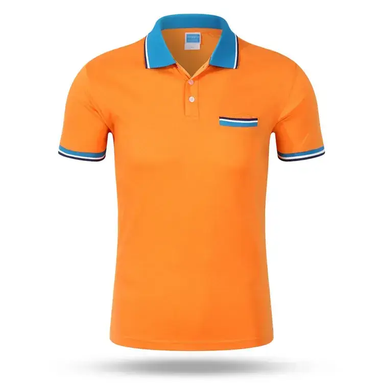 2025 Summer Polo Shirt Grey Blue Team Casual Work