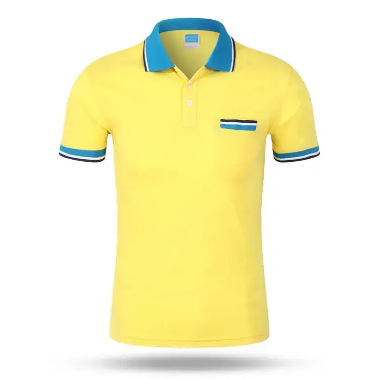 2025 Summer Polo Shirt Grey Blue Team Casual Work