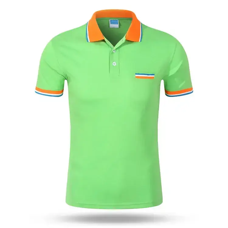 2025 Summer Polo Shirt Grey Blue Team Casual Work