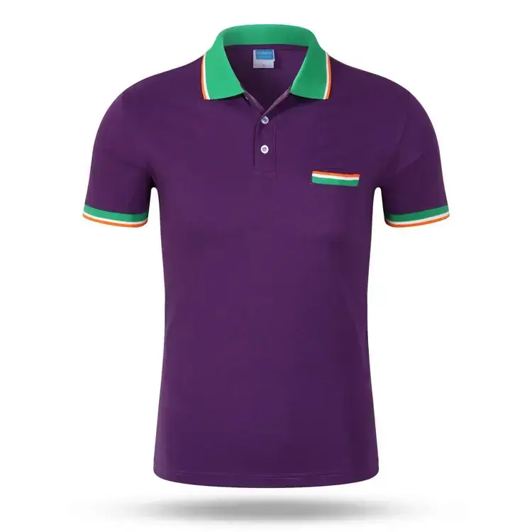 2025 Summer Polo Shirt Grey Blue Team Casual Work