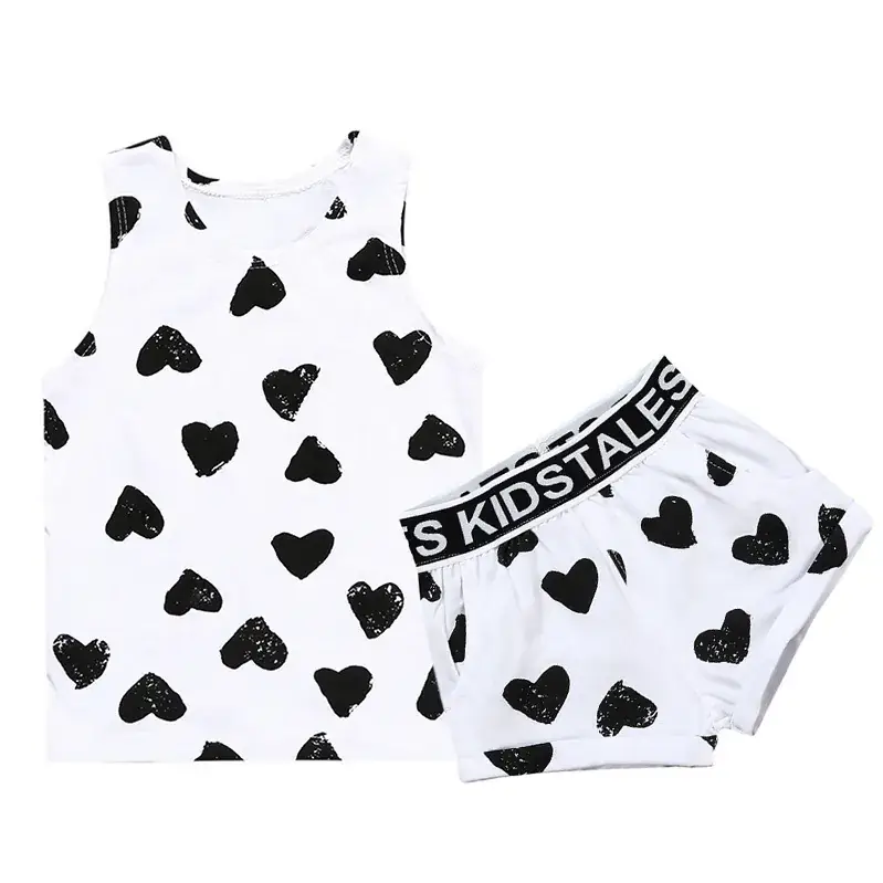 Baby Floral Cotton Vest Shorts Set for Girls