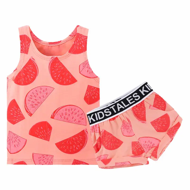 Baby Floral Cotton Vest Shorts Set for Girls