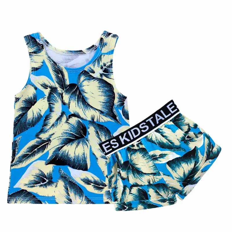 Baby Floral Cotton Vest Shorts Set for Girls