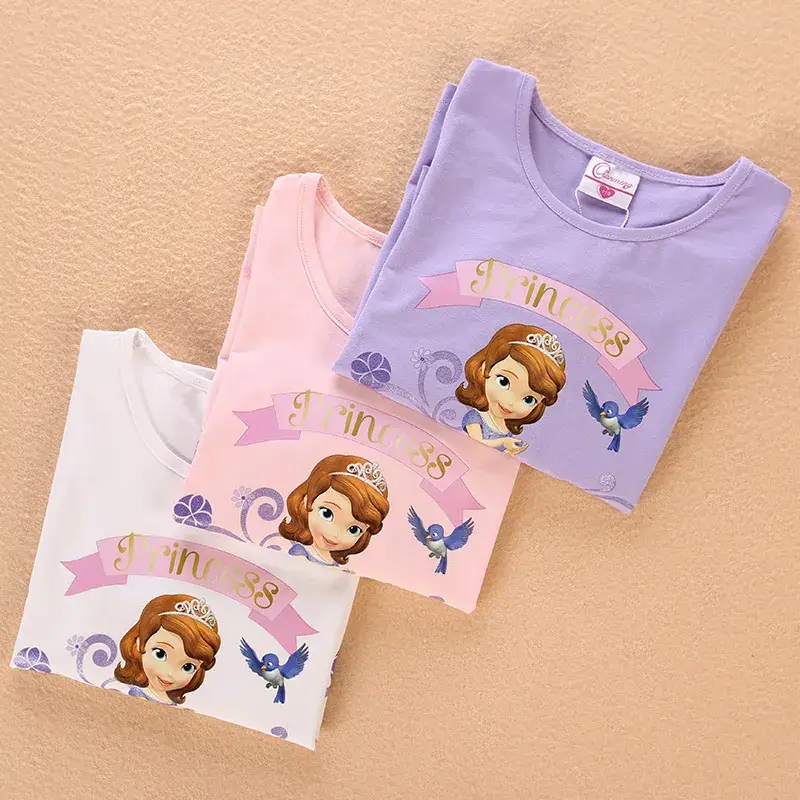 Girls Princess Sophia T-Shirt Purple Long Sleeve