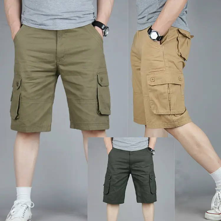 Men Green Cargo Shorts Mid Length Casual Wear - Image 6