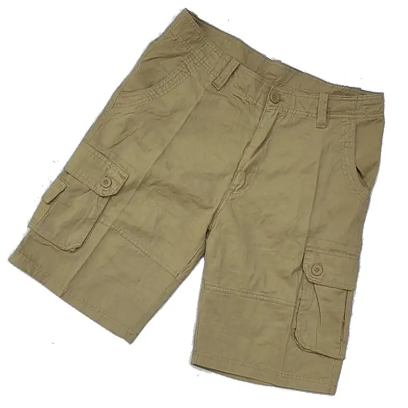 Men Green Cargo Shorts Mid Length Casual Wear - Image 7