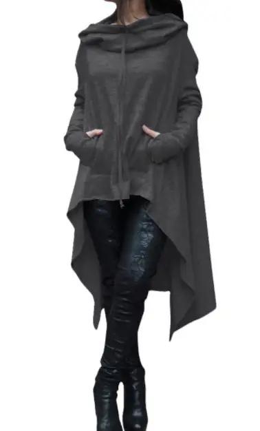 2023 Blue Long Hooded Sweater for Women - Image 15