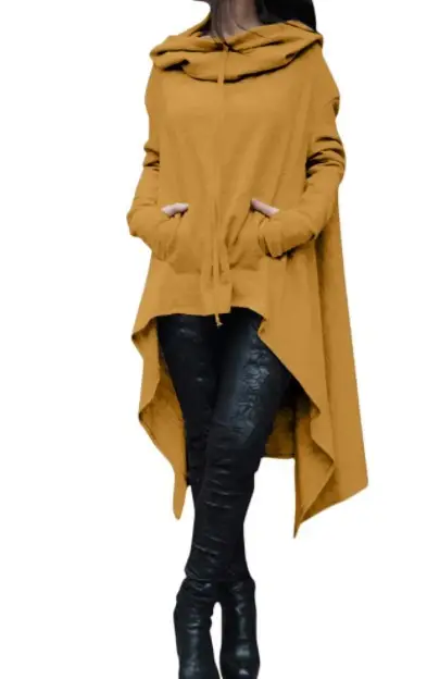 2023 Blue Long Hooded Sweater for Women - Image 2
