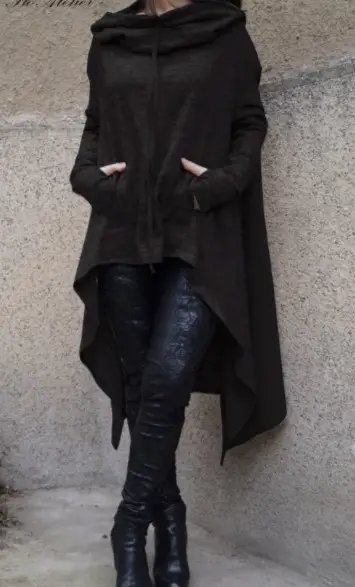 2023 Blue Long Hooded Sweater for Women - Image 3