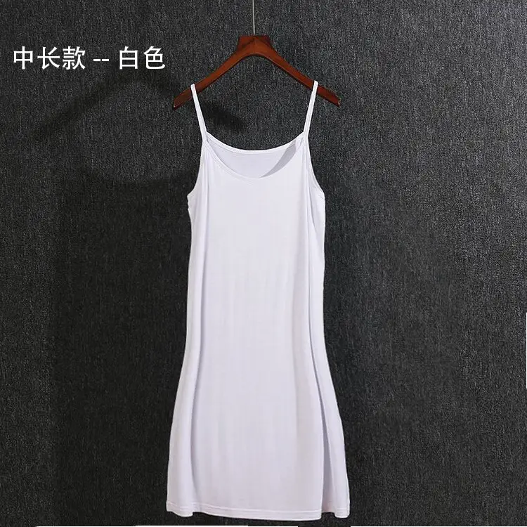 White Sleeveless Inner Petticoat for Plus Size Summer - Image 11
