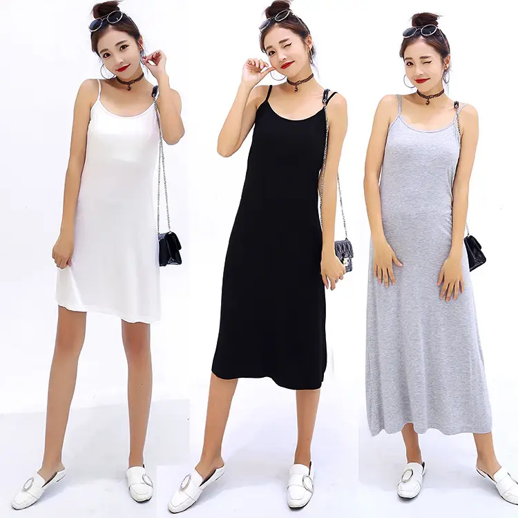 White Sleeveless Inner Petticoat for Plus Size Summer - Image 13