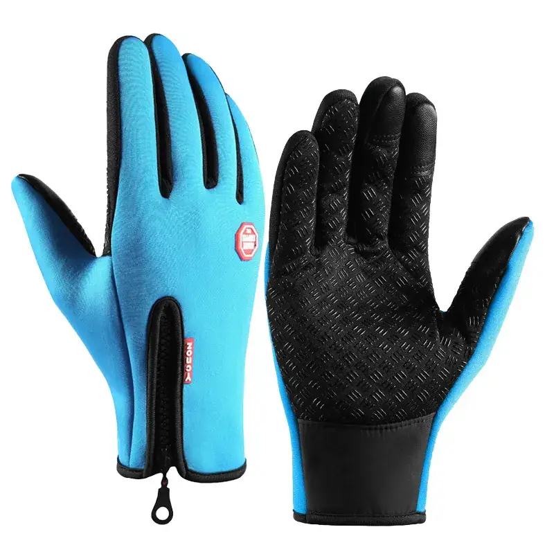 Winter Ski Gloves Men Waterproof Fleece Touchscreen Grip - Image 2