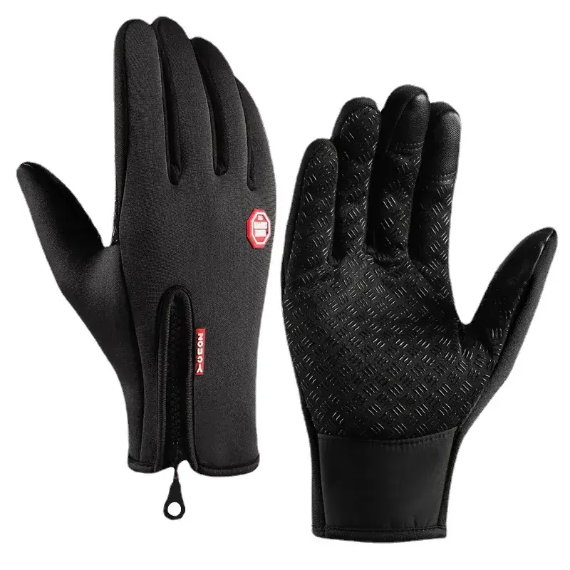Winter Ski Gloves Men Waterproof Fleece Touchscreen Grip - Image 12