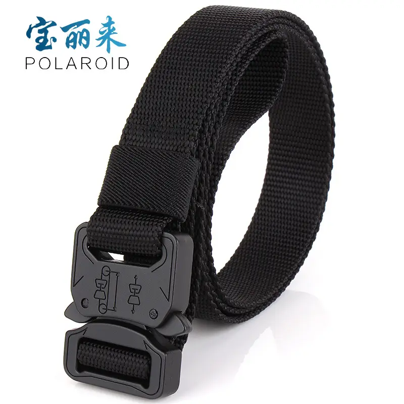 Black Tactical Nylon Belt 2.5cm Hardened - Image 8