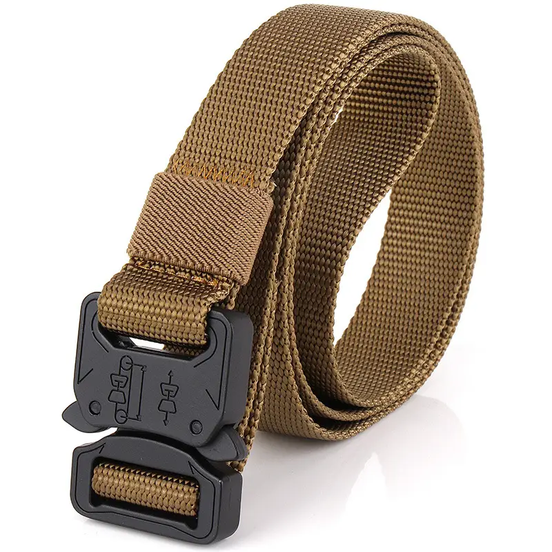 Black Tactical Nylon Belt 2.5cm Hardened - Image 3
