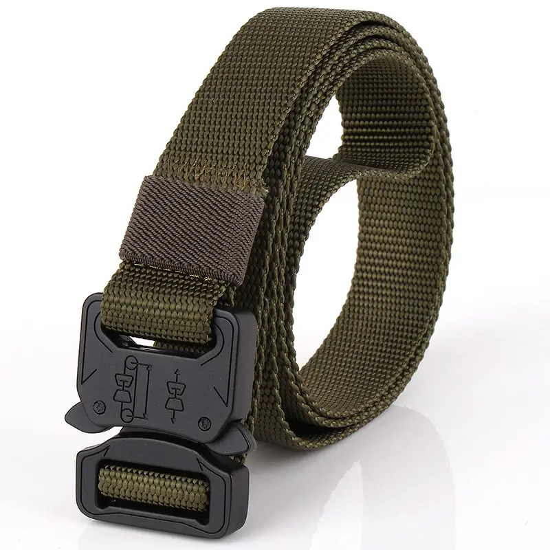 Black Tactical Nylon Belt 2.5cm Hardened - Image 2