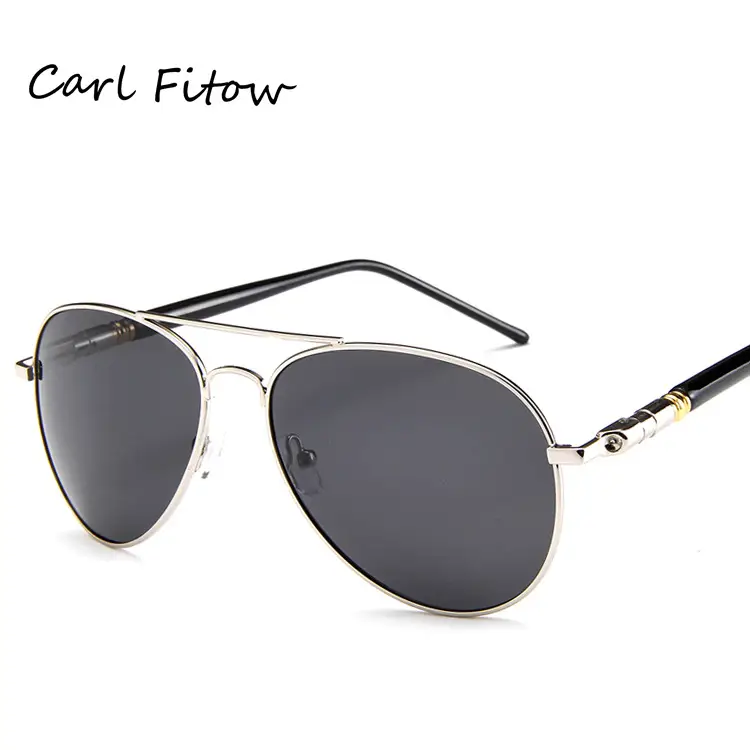 Carl Fitow Star Polarized Aviator Sunglasses Black