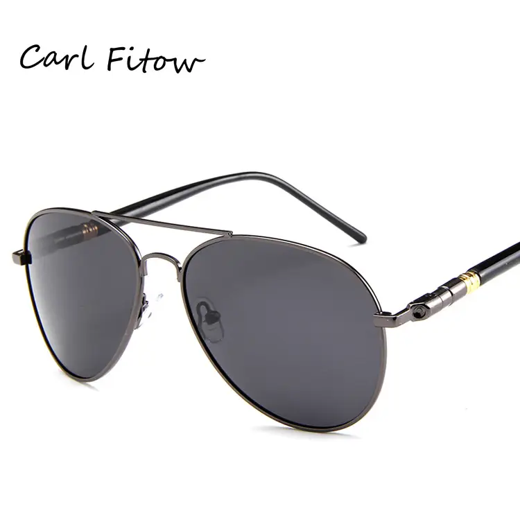 Carl Fitow Star Polarized Aviator Sunglasses Black
