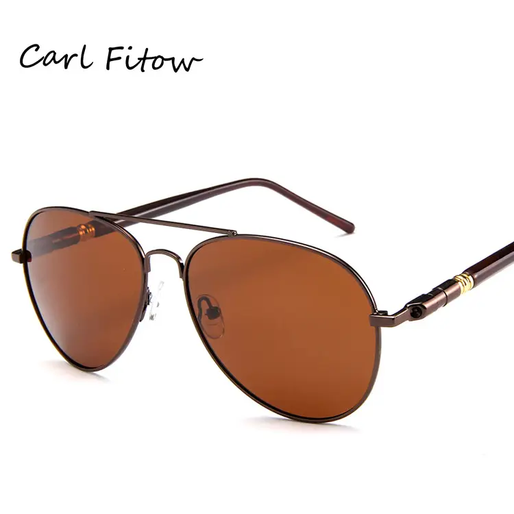Carl Fitow Star Polarized Aviator Sunglasses Black