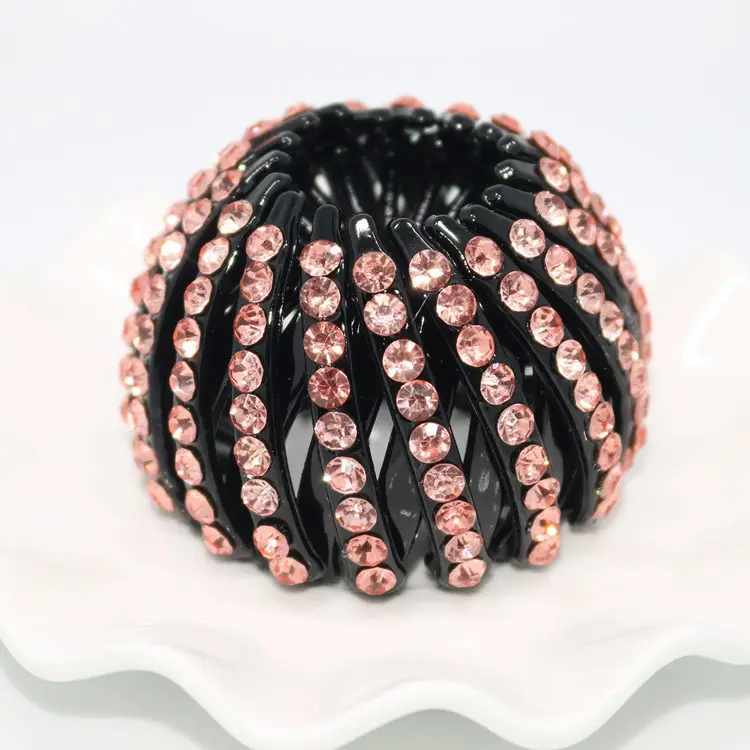 Black K-Style Hair Iron Ball Hair Clip Small
