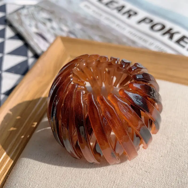 Black K-Style Hair Iron Ball Hair Clip Small