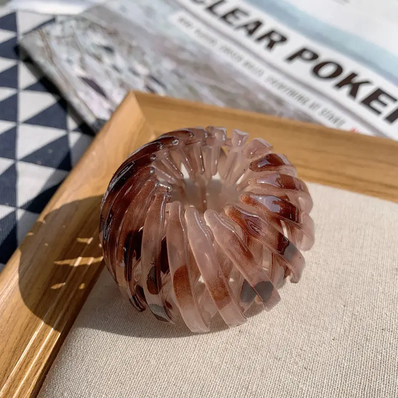 Black K-Style Hair Iron Ball Hair Clip Small
