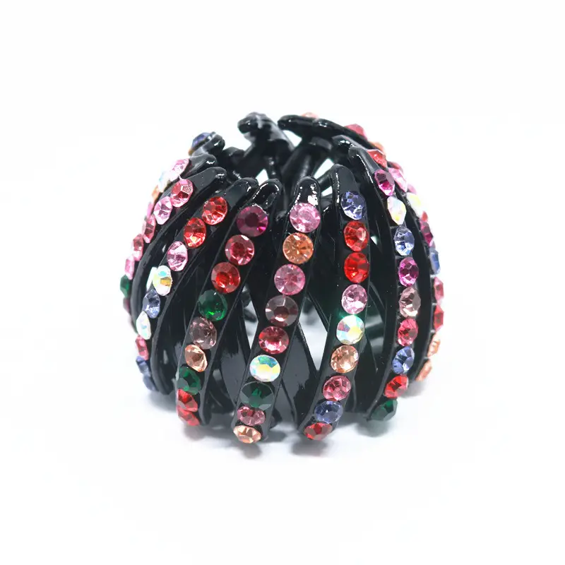 Black K-Style Hair Iron Ball Hair Clip Small