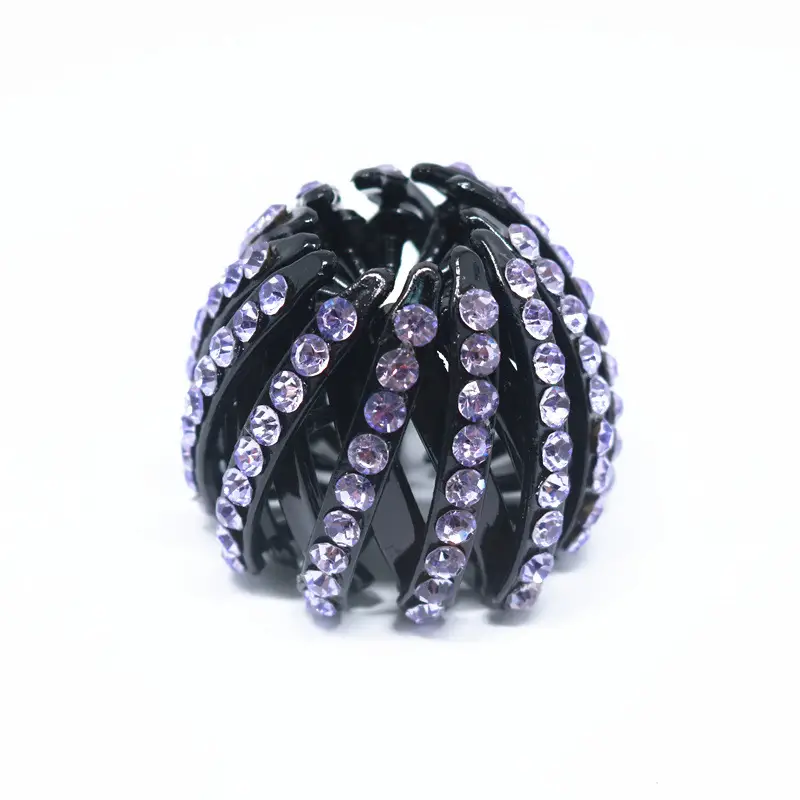Black K-Style Hair Iron Ball Hair Clip Small