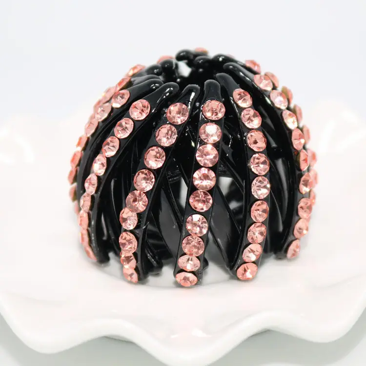 Black K-Style Hair Iron Ball Hair Clip Small