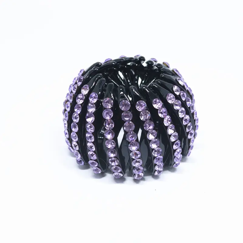 Black K-Style Hair Iron Ball Hair Clip Small