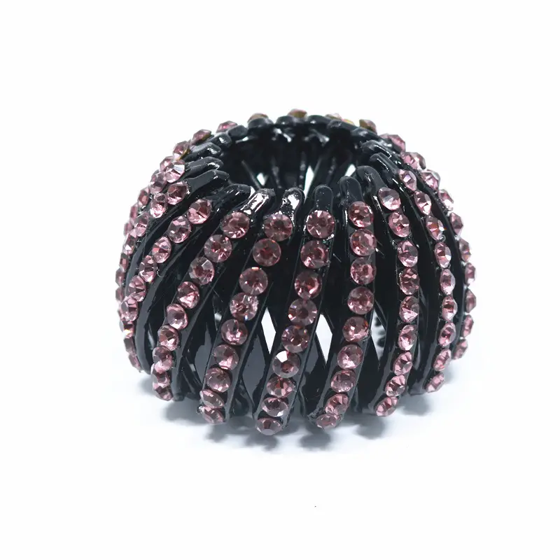Black K-Style Hair Iron Ball Hair Clip Small