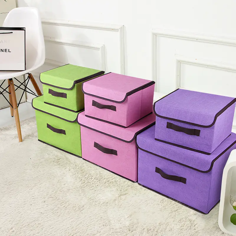 Green Foldable Storage Boxes Set of 2 - Image 11