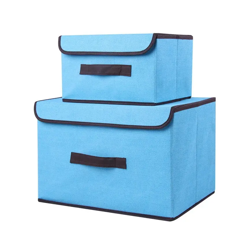 Green Foldable Storage Boxes Set of 2 - Image 4